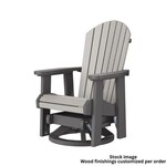 Artifex Fanback Swivel Glider, Brazilian Walnut, 30 X 31 X 41