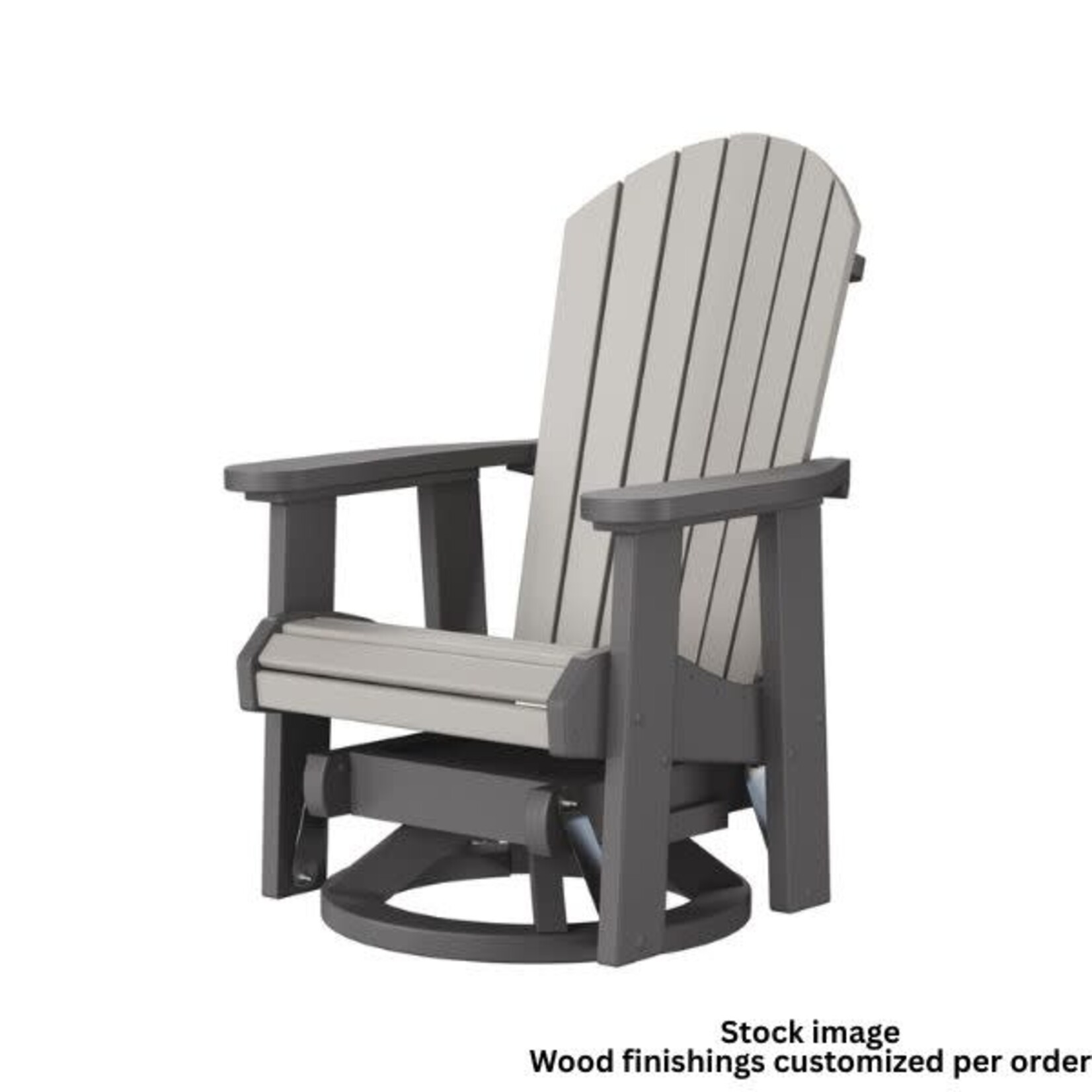 Artifex Fanback Swivel Glider, Brazilian Walnut, 30 X 31 X 41