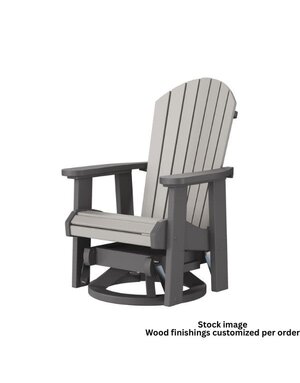 Artifex Fanback Swivel Glider, Brazilian Walnut, 30 X 31 X 41, Furniture Available for Local Delivery or Pick Up