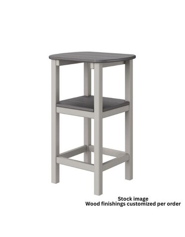 Artifex Oval Counter Side Table, Seashell and Black, 16 X 19 X 30, Furniture Available for Local Delivery or Pick Up