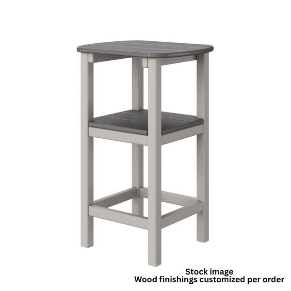 Artifex Oval Counter Side Table, Seashell and Black, 16 X 19 X 30, Furniture Available for Local Delivery or Pick Up