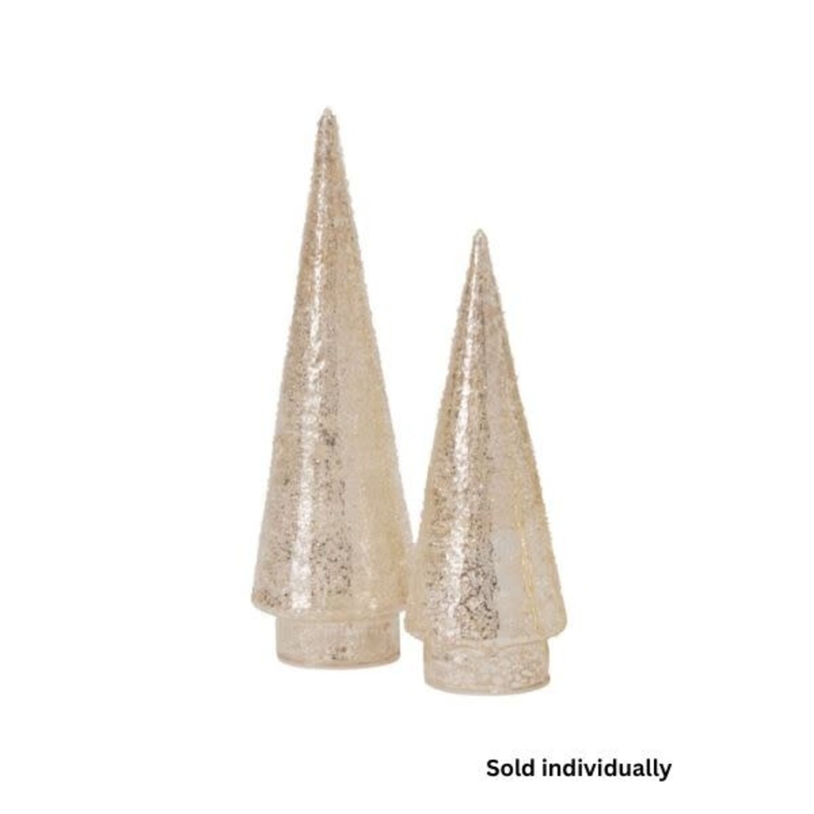 Metallic Textured LED Tree, Silver, 3.5 X 10 in.