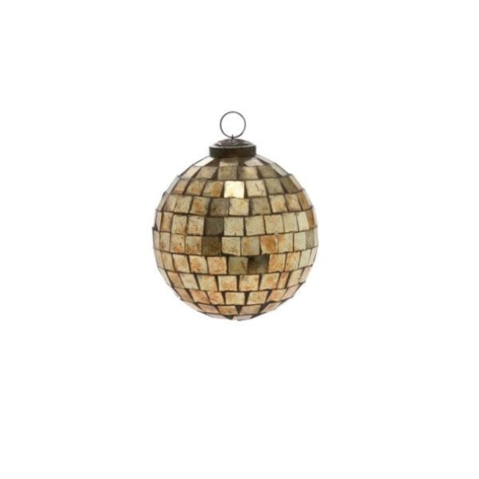 Antiqued Disco Ball Ornament, 4 in.