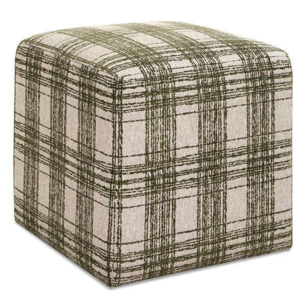 Joie Ottoman, Ireland Plaid, 18 X 18 X 18, Furniture Available for Local Delivery or Pick Up