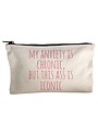 Moonlight Makers Funny Canvas Zipper Pouch, Anxiety Chronic, Ass Iconic