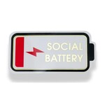 Chez Gagne Funny Vinyl Sticker, Low Social Battery