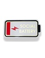 Chez Gagne Funny Vinyl Sticker, Low Social Battery