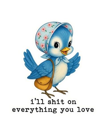 Funny Vintage Sticker Decal, I'll Sh*t on Everything You Love