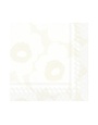 Paper Cocktail Napkin, 20 Ct, Unikko White Grey Marimekko