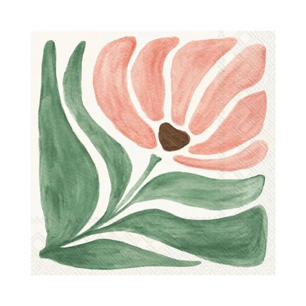Paper Cocktail Napkin, 20 Ct, Modern Petals Peach