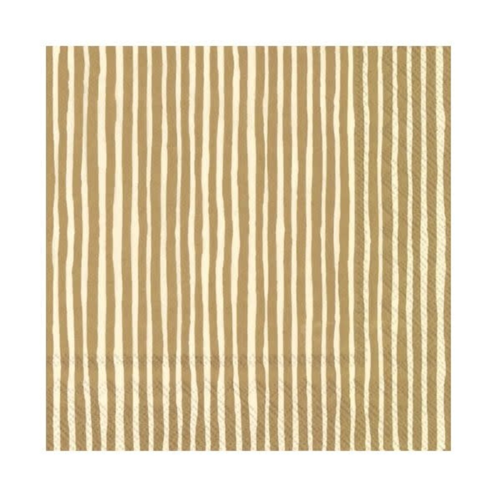 Paper Cocktail Napkin, 20 Ct, Varvunraita Gold