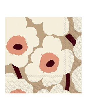 Lunch Napkin, 20 Ct, Marimekko Unikko Cream