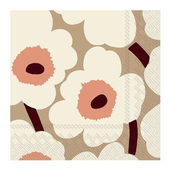 Lunch Napkin, 20 Ct, Marimekko Unikko Cream