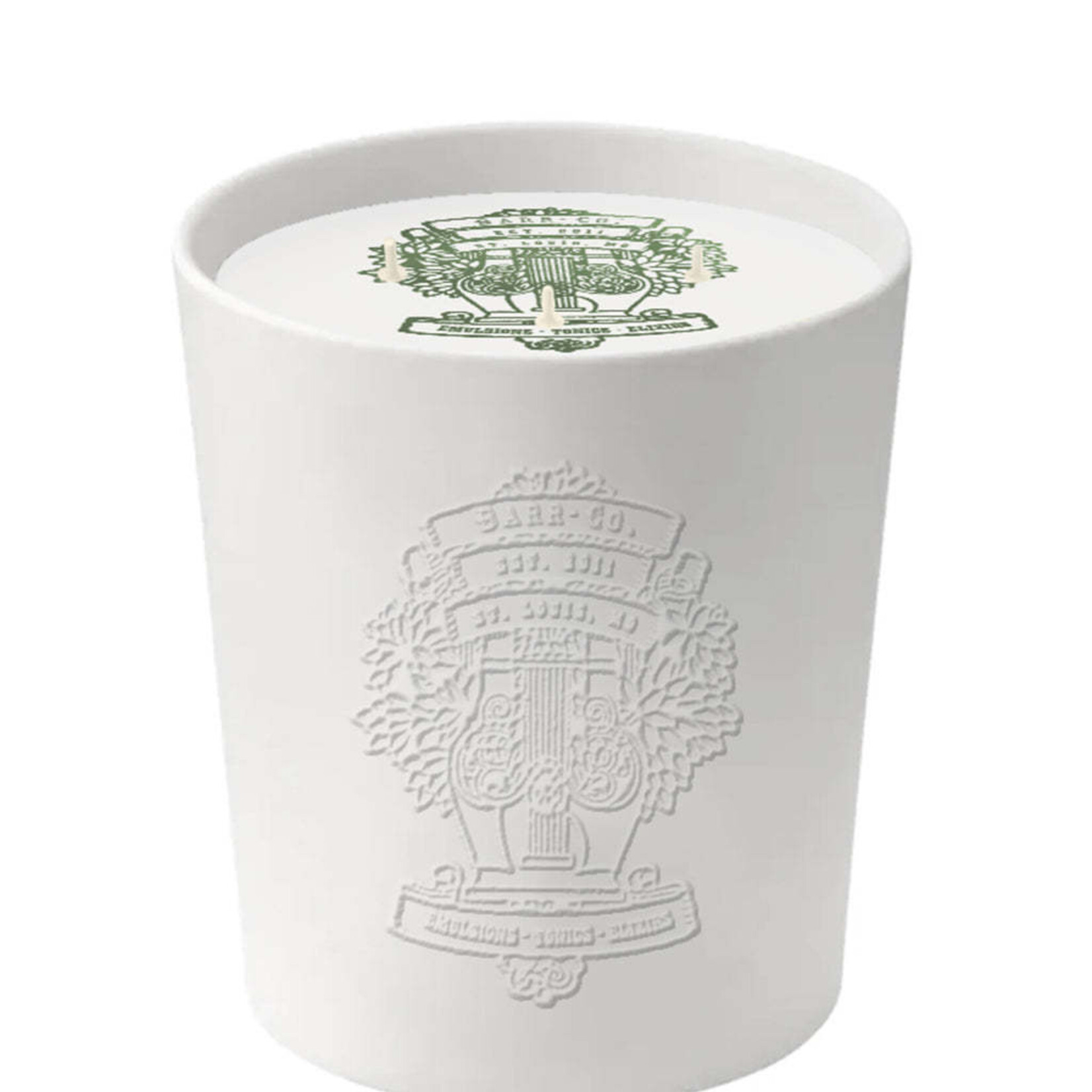 Barr Co Ceramic Embossed 18 oz. Candle, Fir & Grapefruit