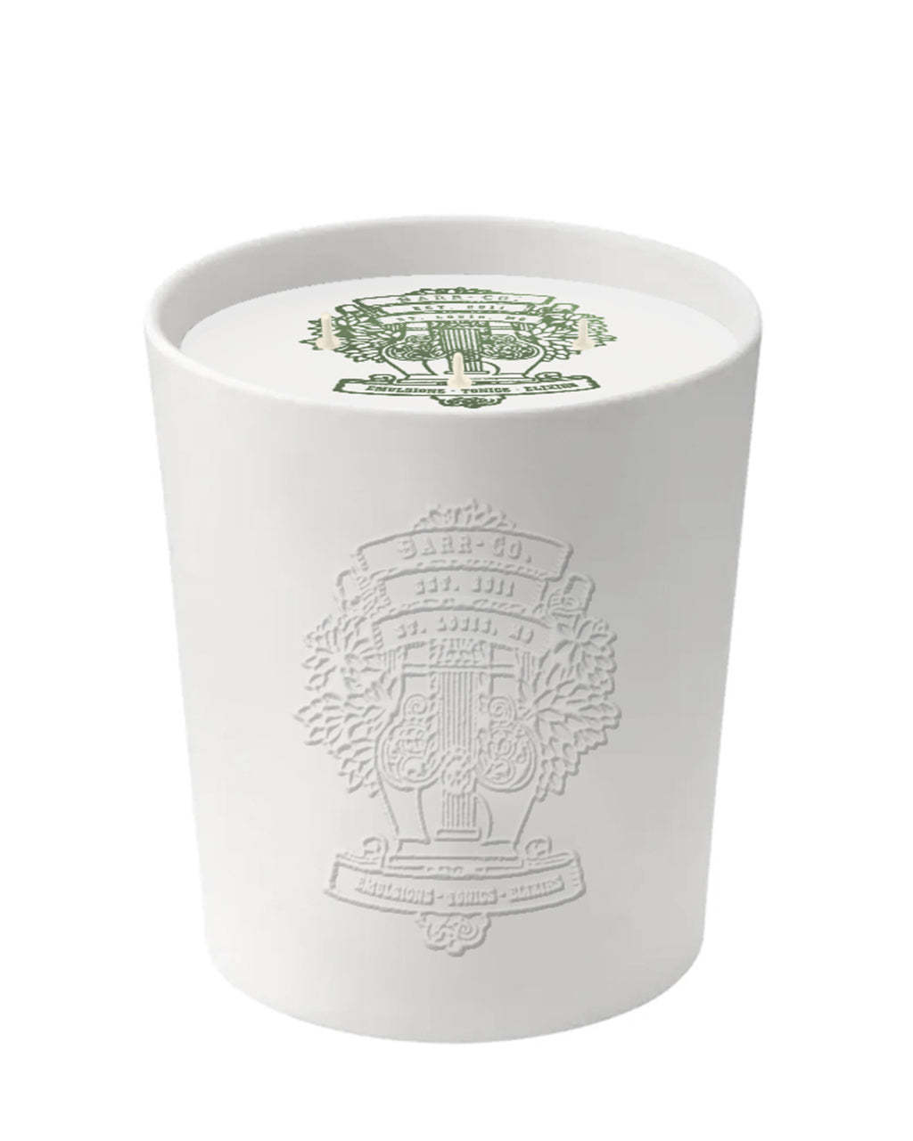 Barr Co Ceramic Embossed 18 oz. Candle, Fir & Grapefruit