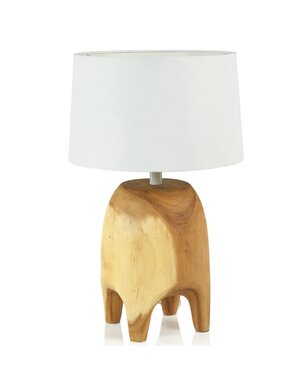 Samui Acacia Wood Table Lamp, 13" x21.75"