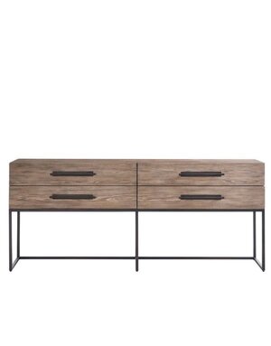 Universal Funiture Dwell Boulder Metal Base Console, 76 X 16 X 32, Furniture Available for Local Delivery or Pick Up