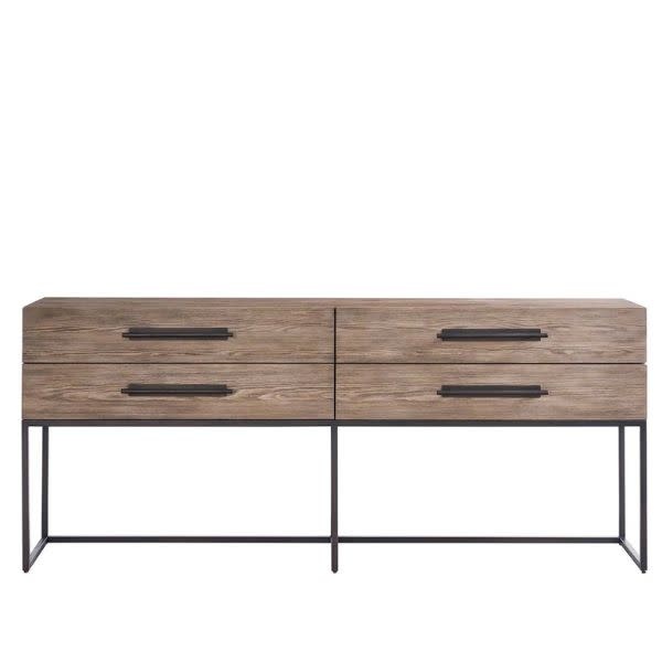 Universal Funiture Dwell Boulder Metal Base Console, 76 X 16 X 32, Furniture Available for Local Delivery or Pick Up