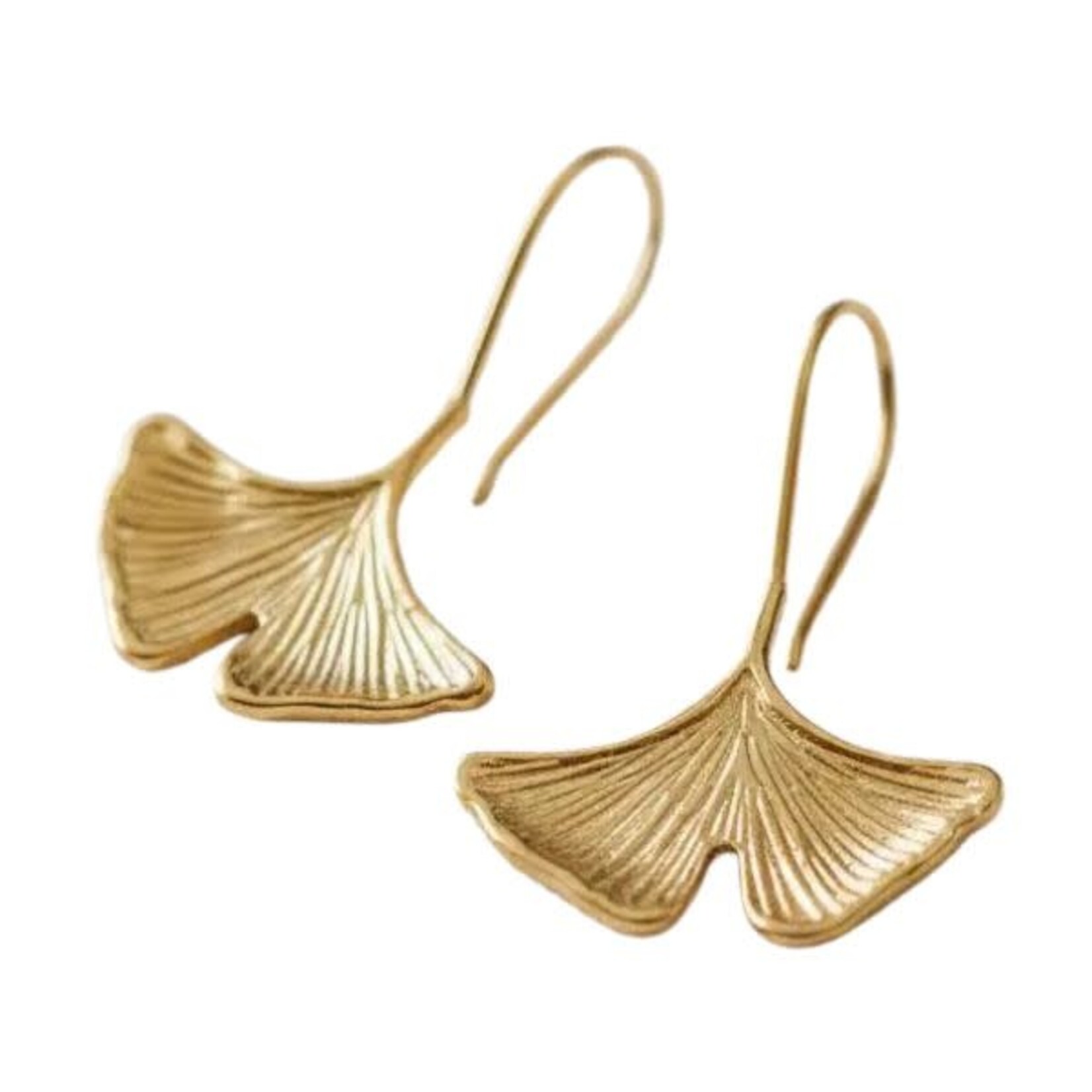 Ellemadera Ginkgo Leaf Drop Earrings