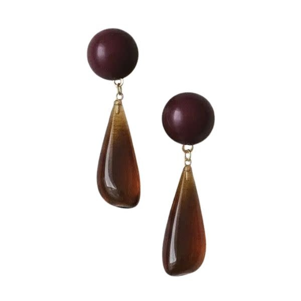 Ellemadera Bold Geometric Resin Drop Earrings