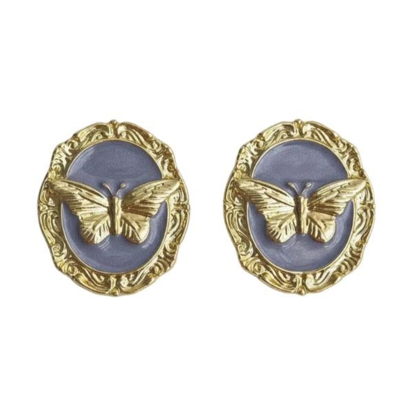 Ellemadera Elegant Butterfly-Inspired Drop Earrings