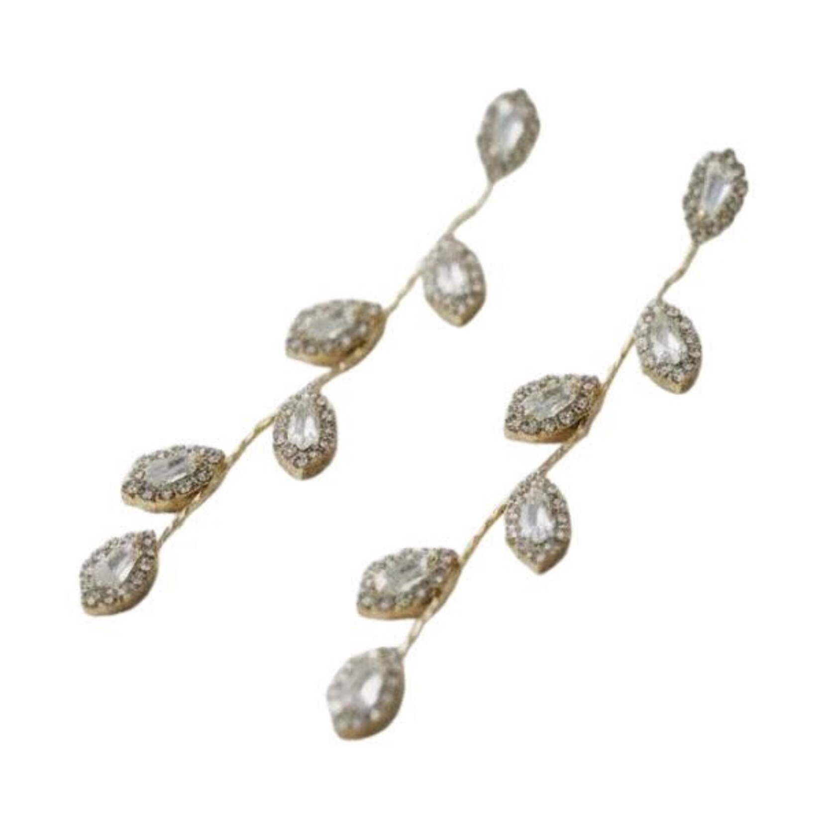 Ellemadera Elegant Long Leaf Dangle Earrings