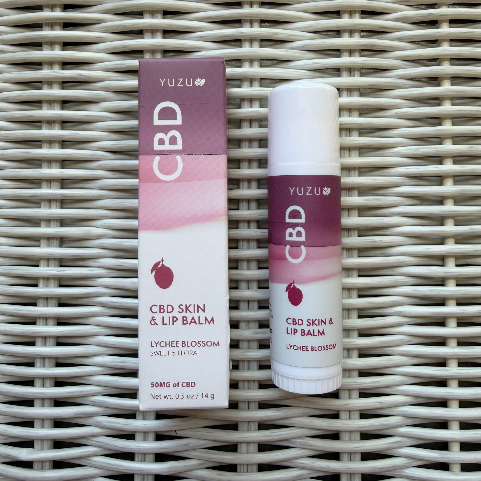 Yuzu Soap Yuzu CBD Skin & Lip Balm, 50 mg, Lychee Blossom
