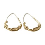 Ellemadera Lava Water Hoop Earrings, Gold, 1.5 in.