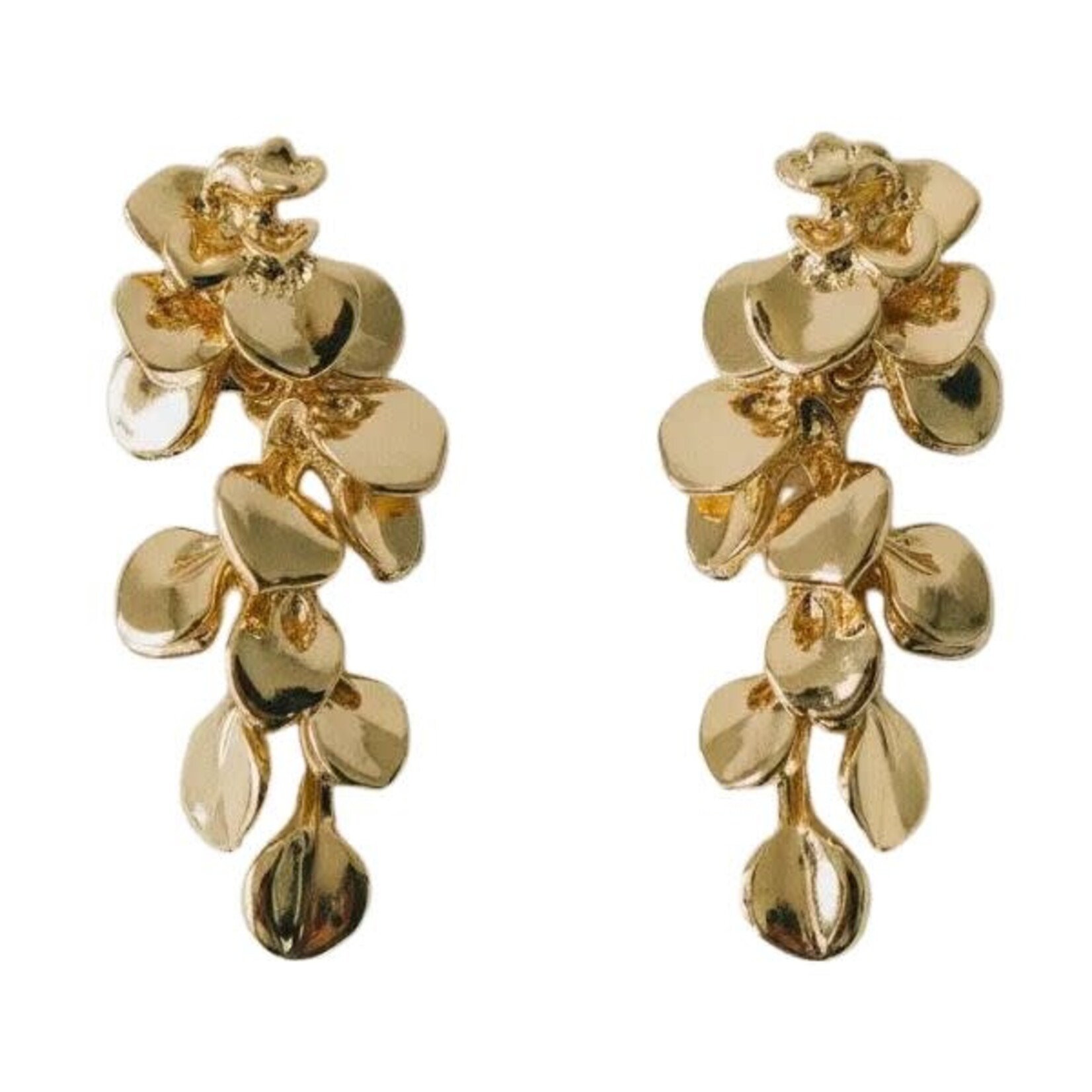 Ellemadera Leaf Tassel Dangle Earrings