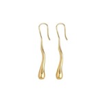 Ellemadera Sculptural Teardrop Earrings, Gold, 1.2 in.
