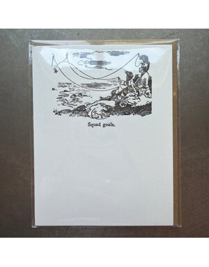 Squad Goals Letterpress Greeting Card