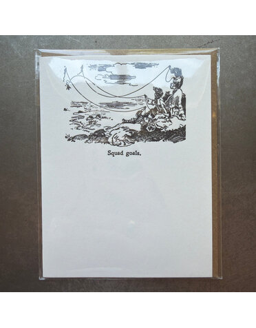 Squad Goals Letterpress Greeting Card