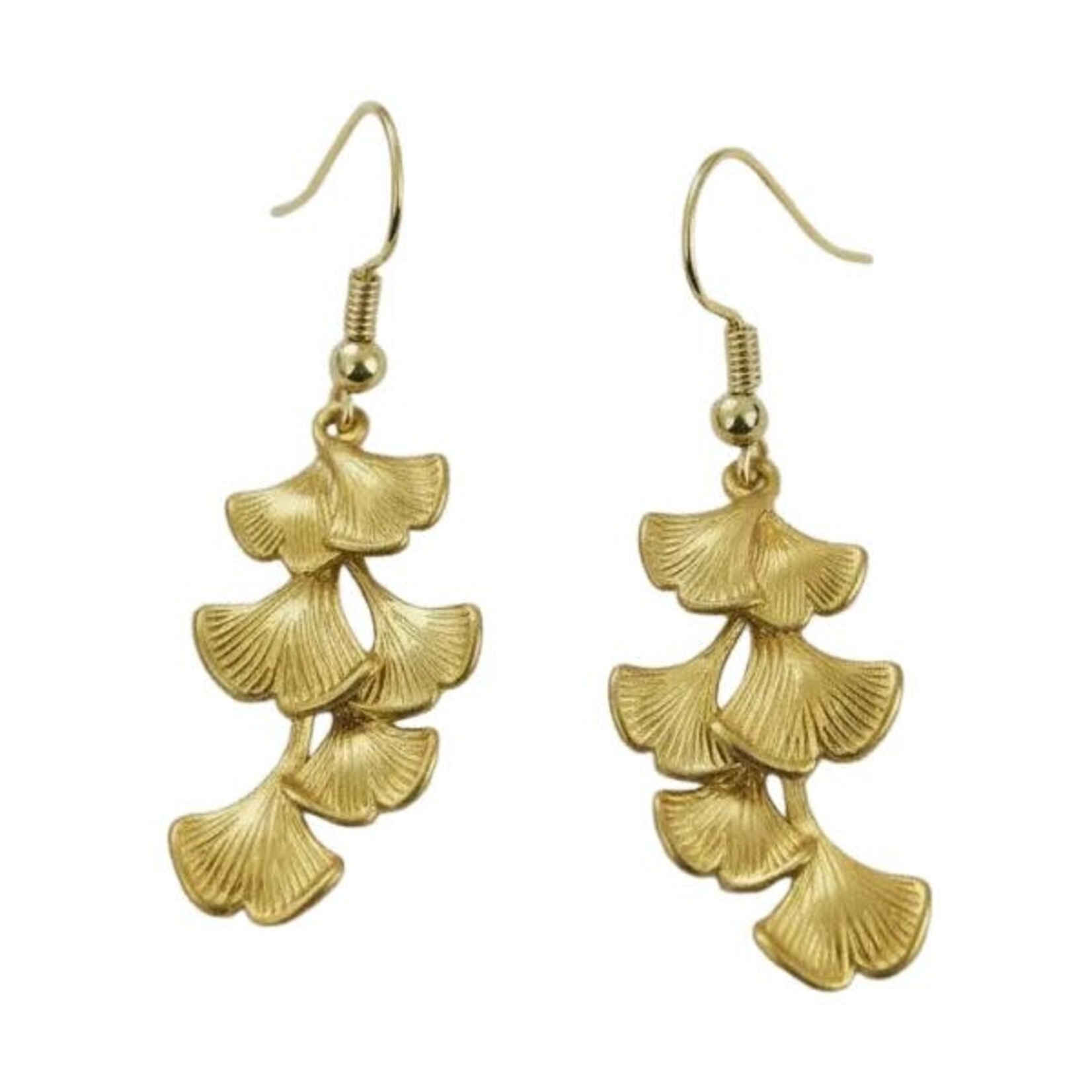 Ellemadera Ginkgo Leaf Tassel Dangle Earrings, 2 in.