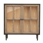 Camden Accent Cabinet, Espresso with Natural Doors, 34 X 16 X 25 in.