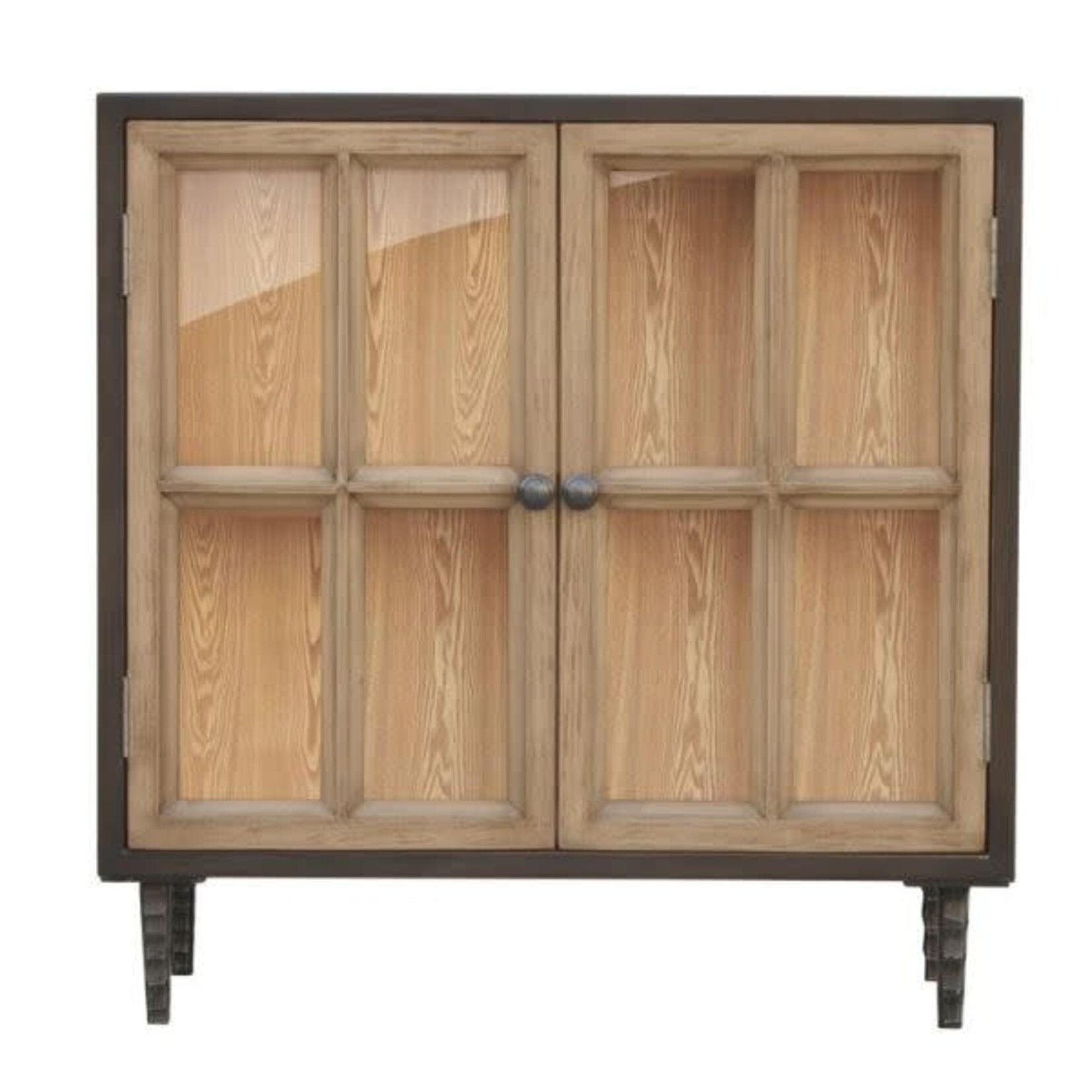 Camden Accent Cabinet, Espresso with Natural Doors, 34 X 16 X 25 in.