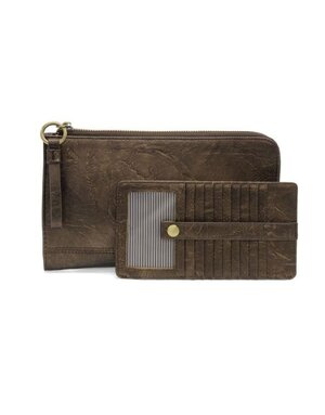 Joy Susan Karina Convertible Wristlet & Wallet, Metallic Dark Bronze