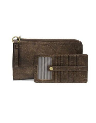 Joy Susan Karina Convertible Wristlet & Wallet, Metallic Dark Bronze