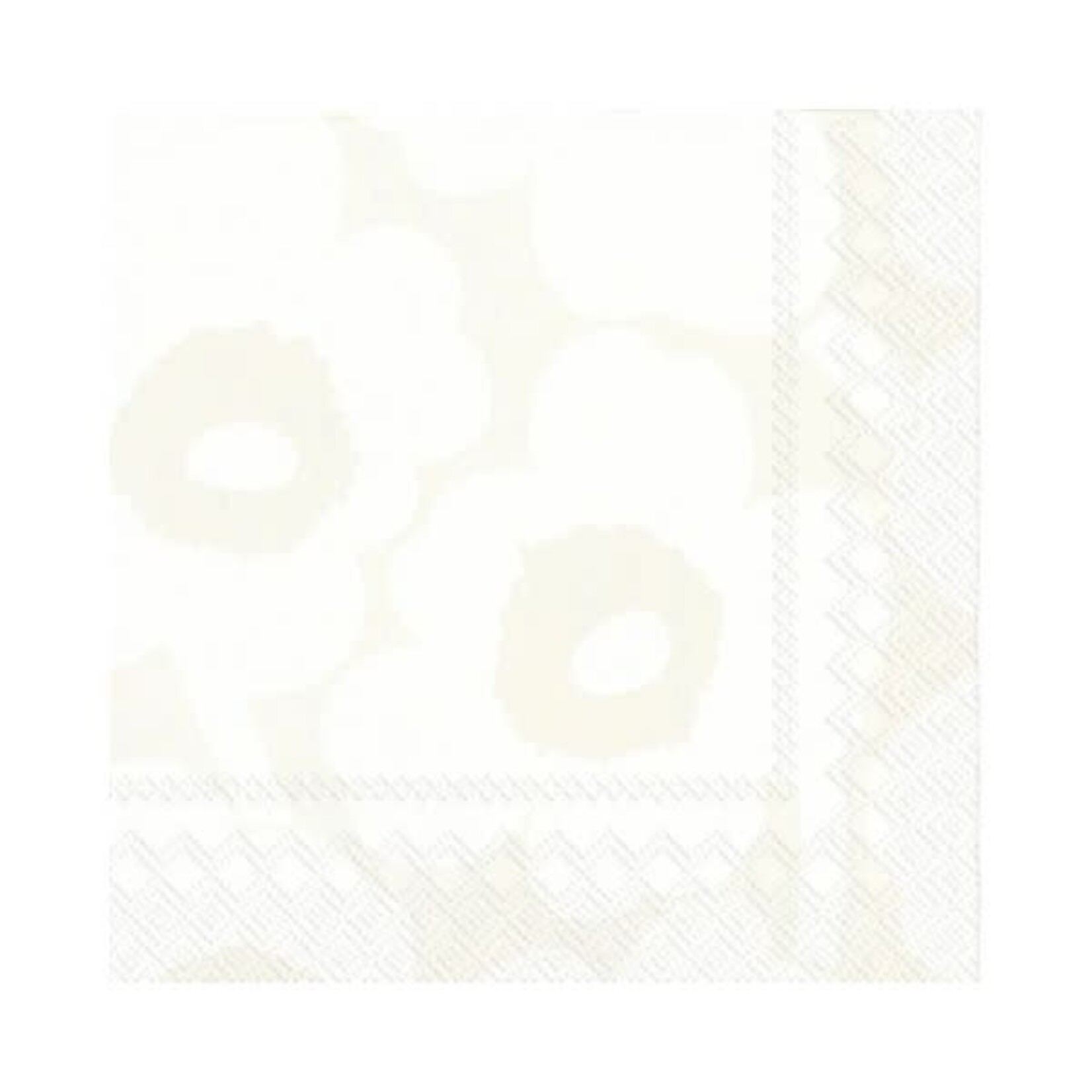 Lunch Napkin, 20 Ct, Unikko White Grey Marimekko
