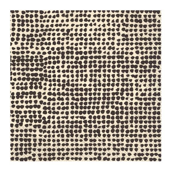 Lunch Napkin, 20 Ct, Marimekko Orkanen Linen Black