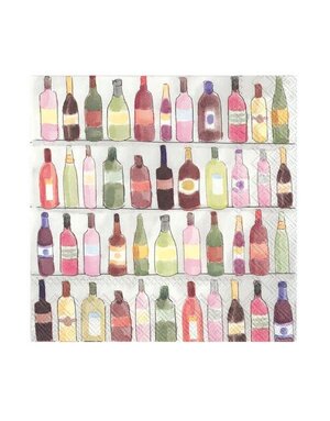 Paper Cocktail Napkin, 20 Ct, Wine Shelves