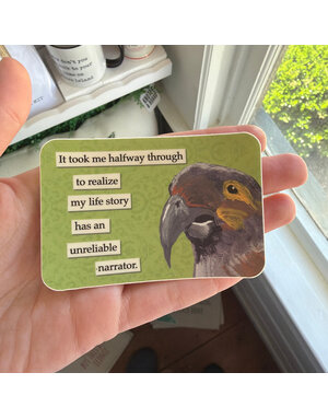 The Mincing Mockingbird Vinyl Sticker, Unreliable Narrator