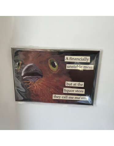 The Mincing Mockingbird Funny Magnet, Liquor Store