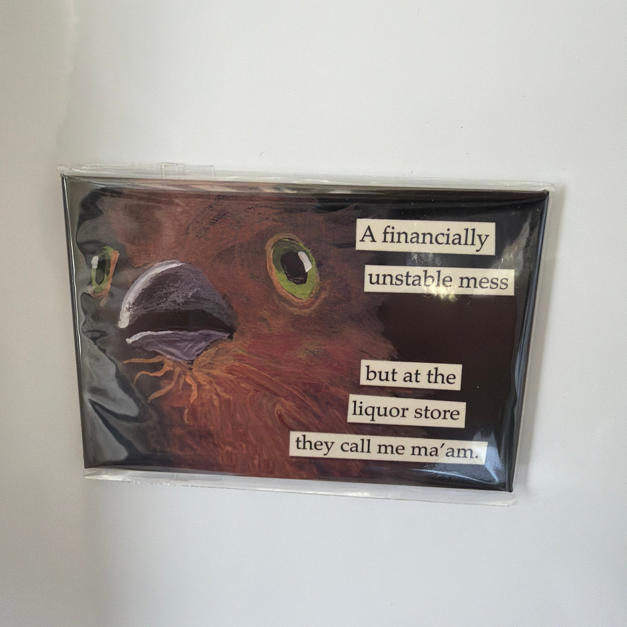 The Mincing Mockingbird Funny Magnet, Liquor Store
