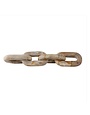 Marble 4-Link Chain Sculpture, Ivory/Beige 14 in.