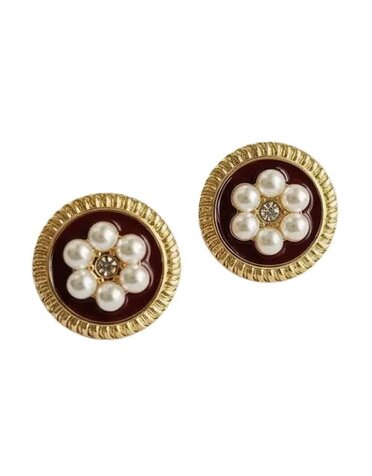 Ellemadera Chic Vintage Floral Drop Earrings