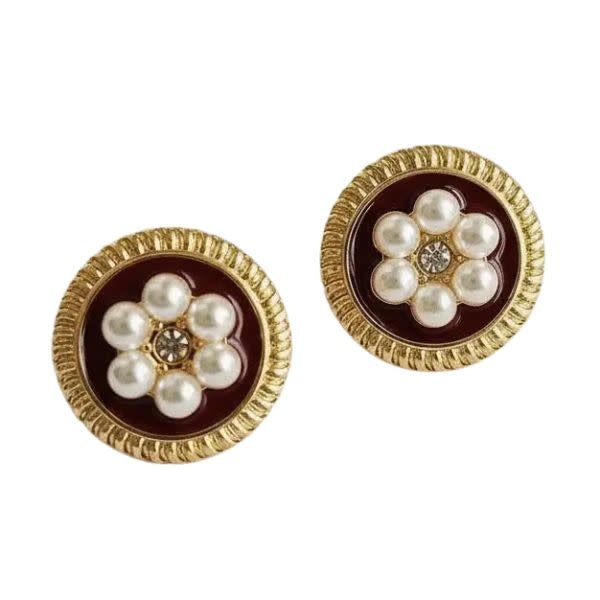 Ellemadera Chic Vintage Floral Drop Earrings