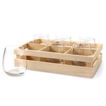 IWA Wine Accessories Glass Wine Tumbler In Crate, 14 oz., Set of Six