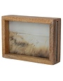 Two-Sided Mango Wood Floating Photo Frame, Natural, 5 X 7 in.