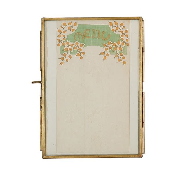 Brass and Glass Photo Frame, 5 X 7 in.