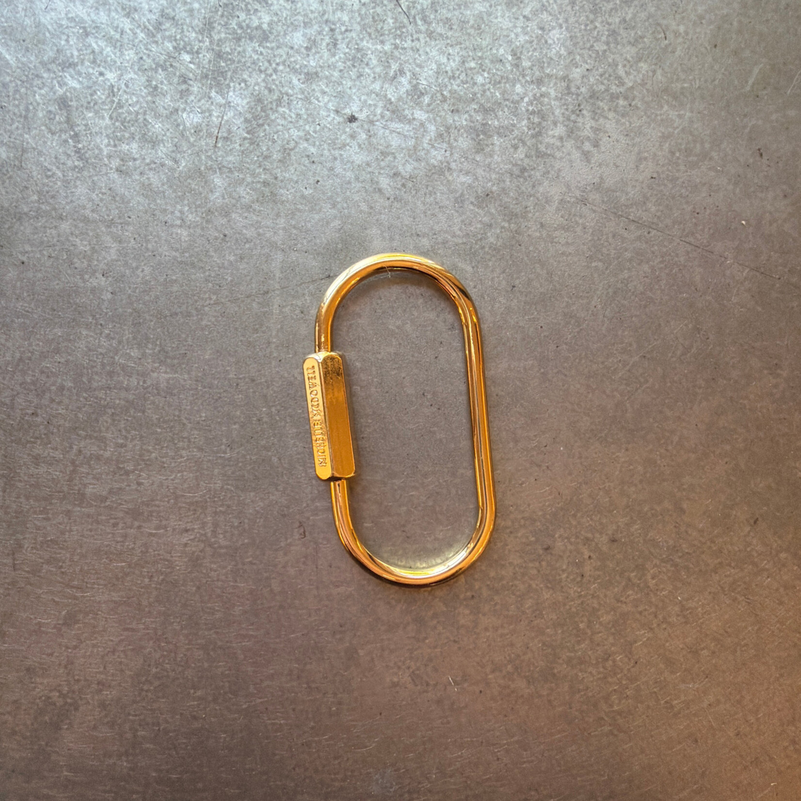 Michelle McDowell Charm Bar Charm Bag Carabiner 18k Plated 2"